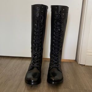 Frye Melissa Tall Lace 8.5 Black